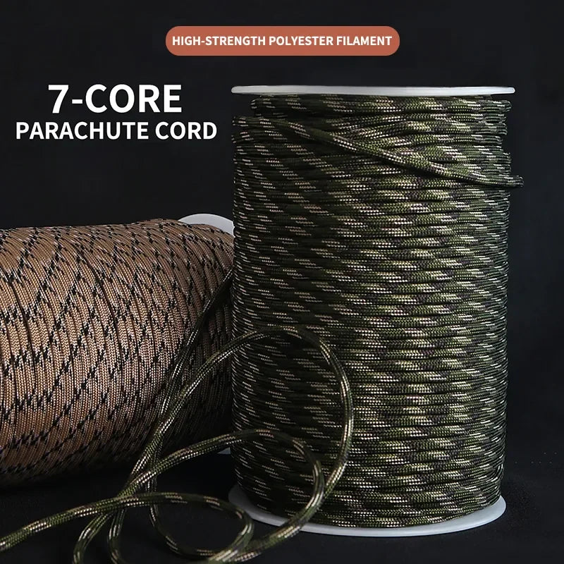 7-Core 550 Paracord, 5–31M – Camping Lanyard Rope
