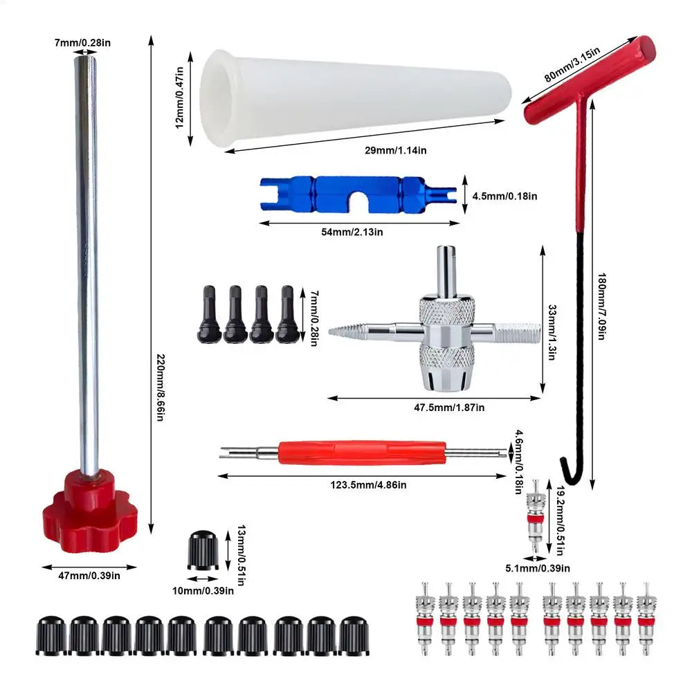 Tire Valve Stem Tool Kit | Car Motorcycle Valve Puller Installer - image 13