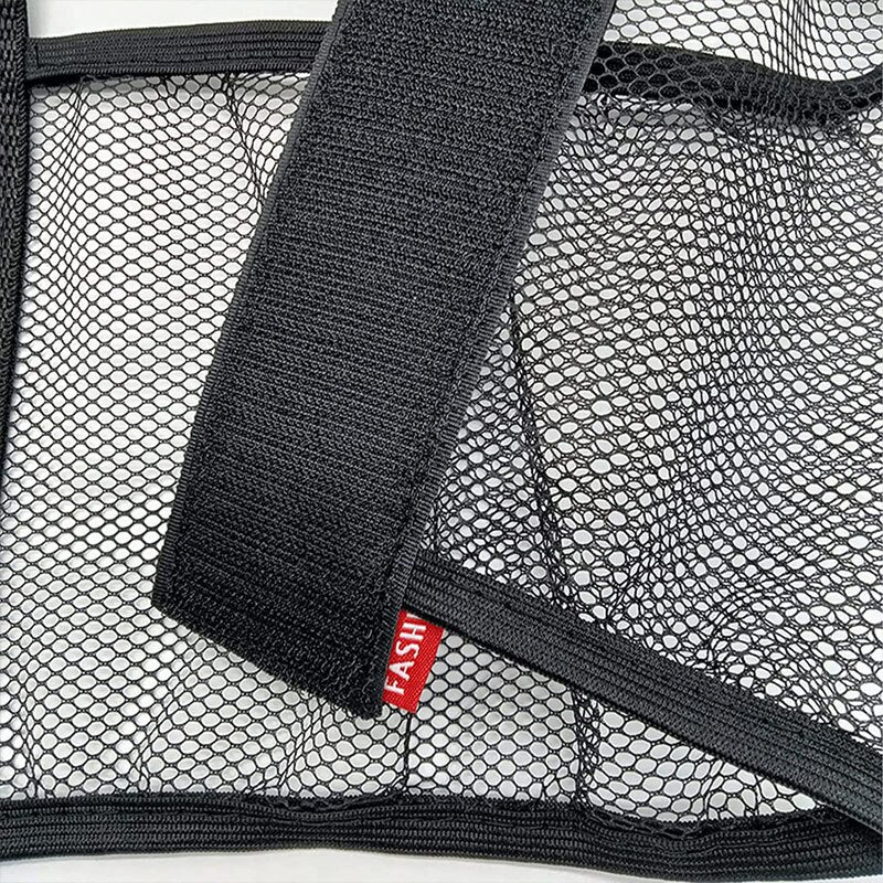 Elastic Trunk Storage Net with Hook-and-Loop Straps