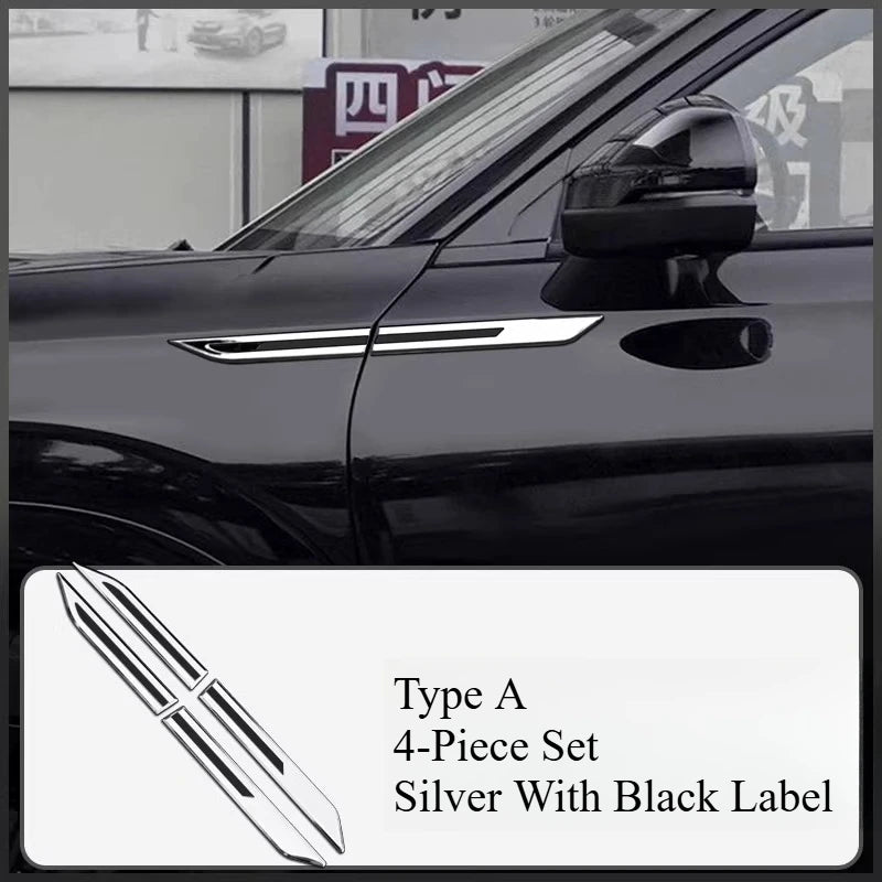 Blade Style Fender Side Trim Sticker Set for Car Exterior