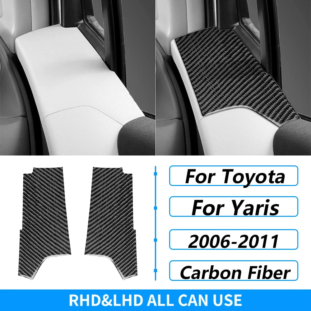 Carbon Fiber Gear Shift Panel Cover Trim for Toyota Yaris 2006-2011 - image 19