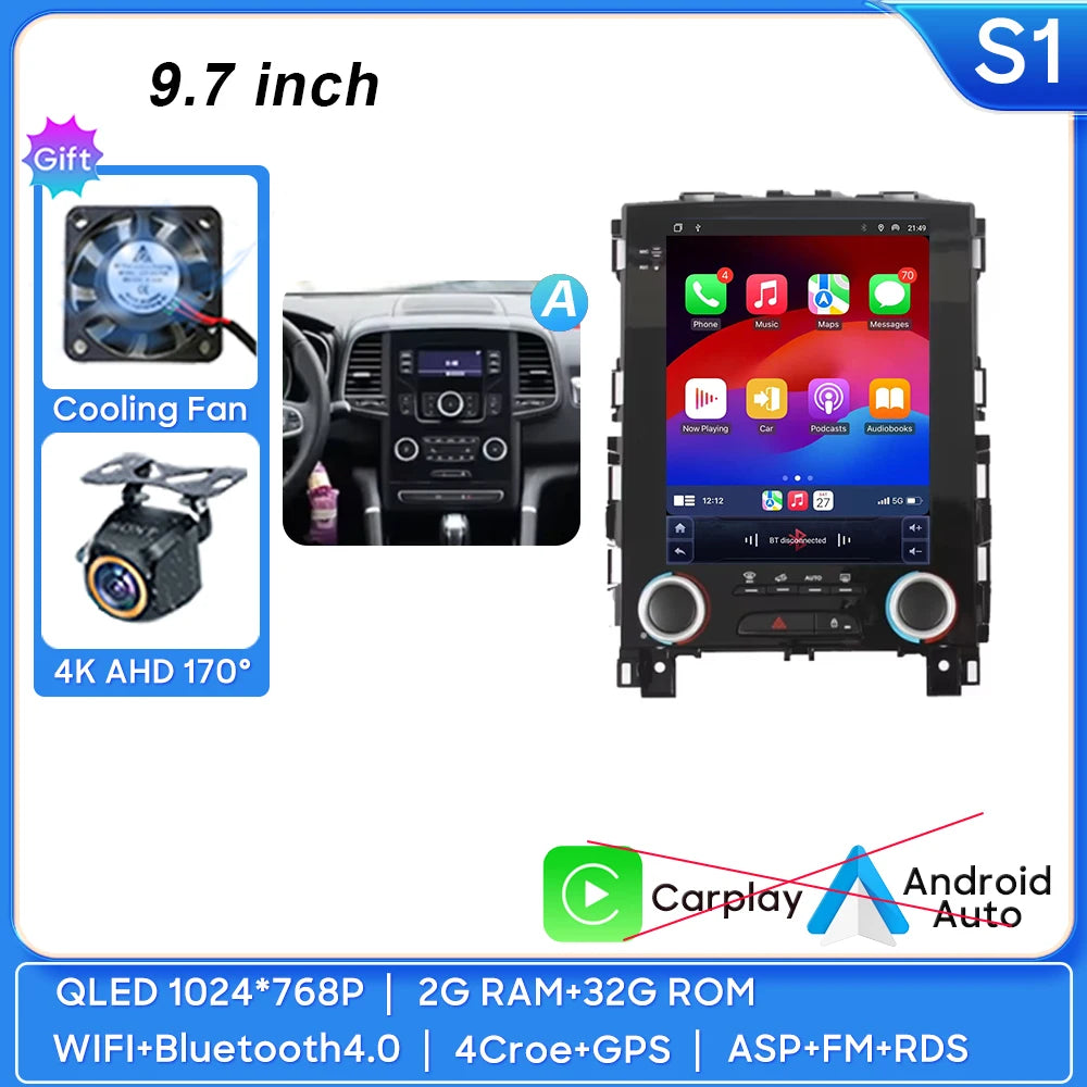 9.7" Android Auto Car Stereo for Renault Koleos Megane Talisman - image 15