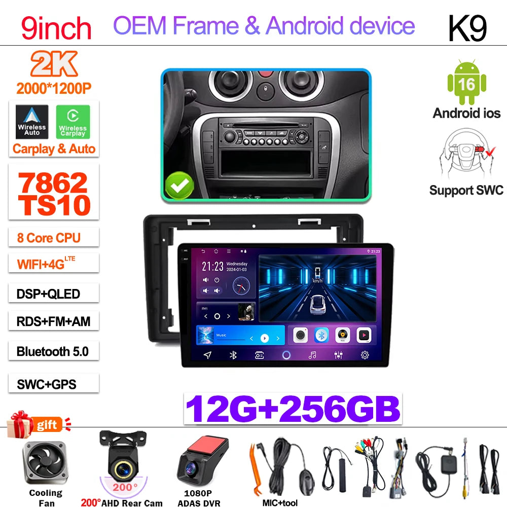 Android Car Stereo for Citroen C2 C3 2001-2010 GPS Navigation CarPlay - image 10