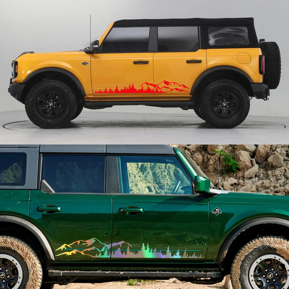 Ford Bronco TRX4 Forest Mountain Range Decals – 2 Pack - image 3
