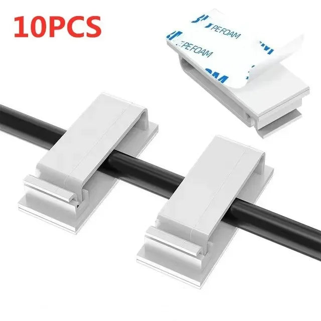 Self-Adhesive Cable Manager Clamp – Wire Winder Clips