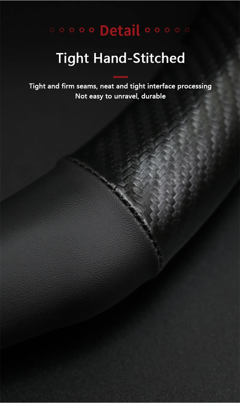 Universal Microfiber Leather Steering Wheel Cover for Chevy - image 13