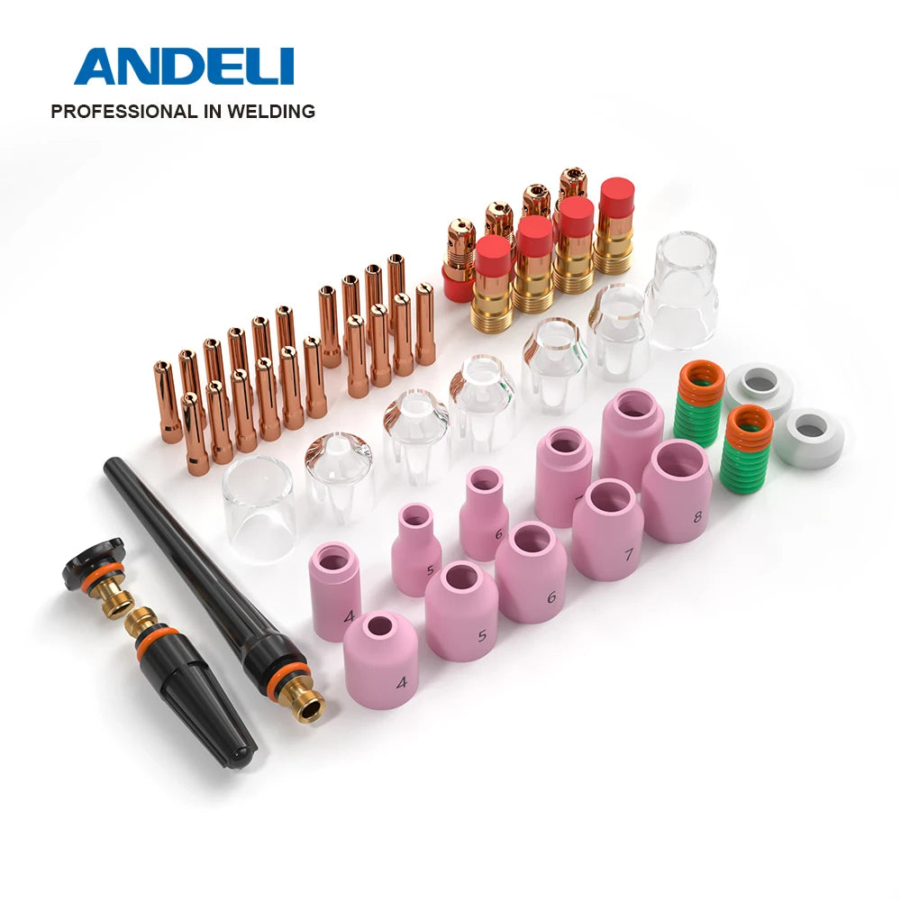 TIG Welding Torch Nozzle Ring Cover Gas Lens Glass Cup Kit for WP17/18/26