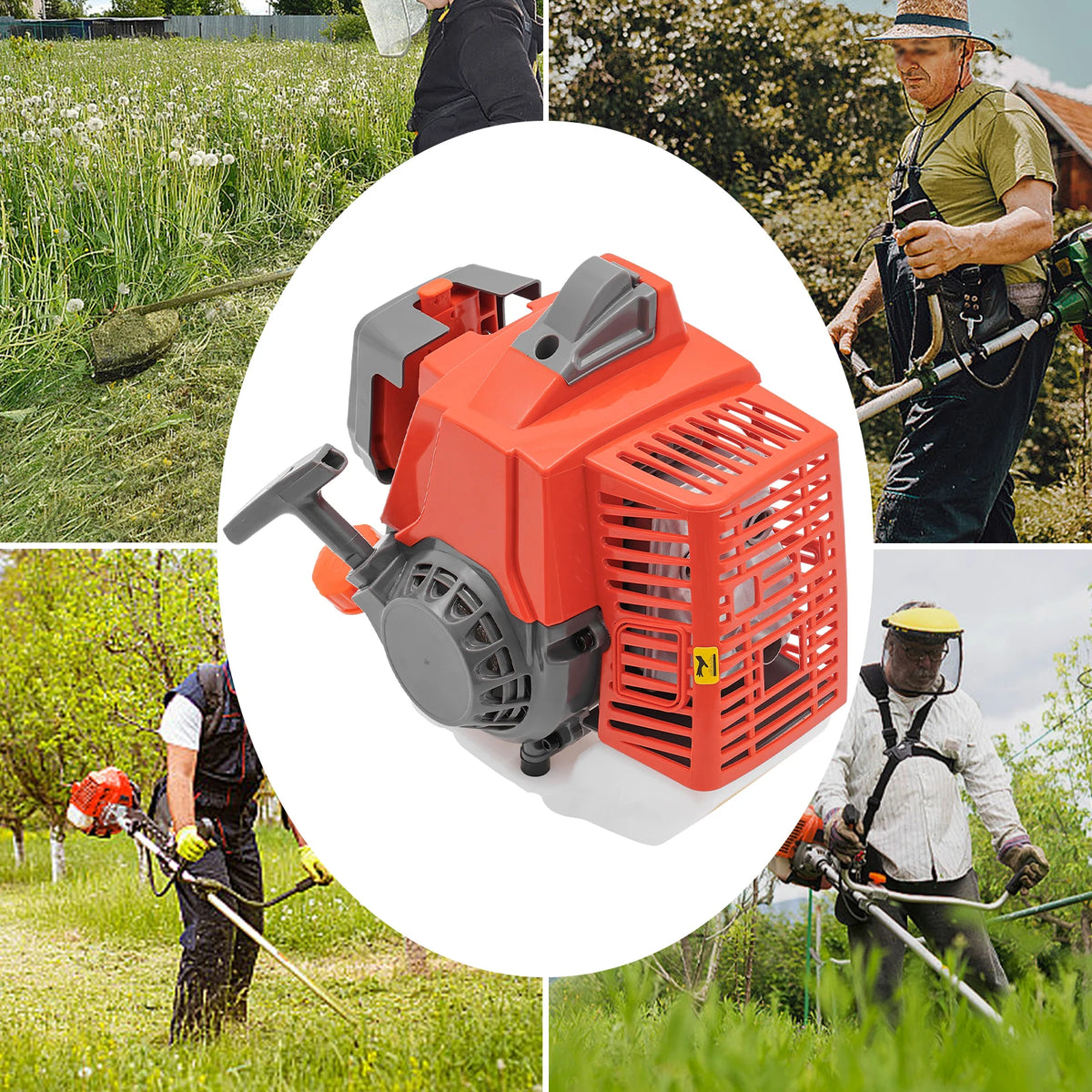63.3cc 2.2kW 2-Stroke Gas Engine, Hand-Pull Start