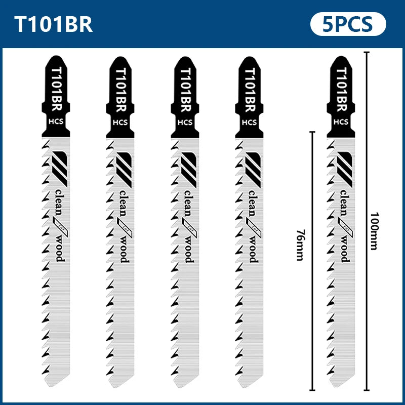 5-Piece T101BR High-Carbon Steel Jigsaw Blades