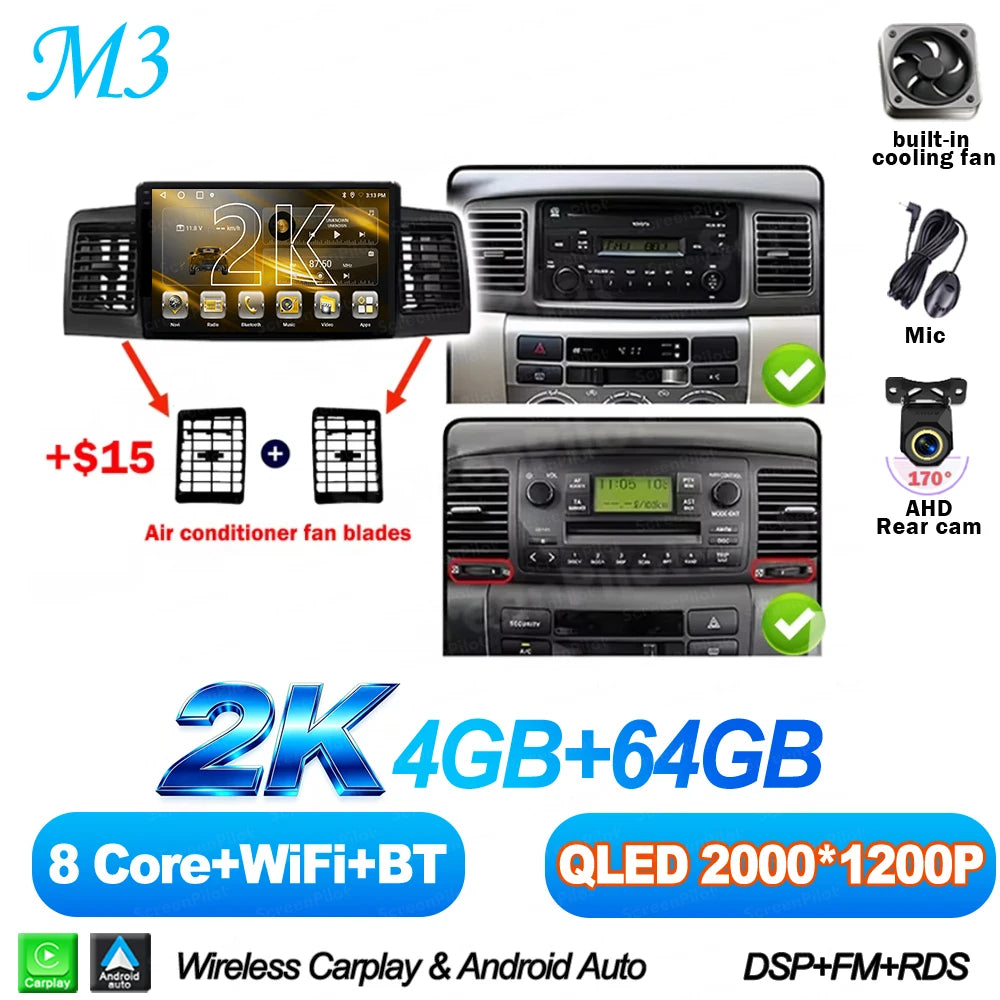 Android Car Multimedia Player for Toyota Corolla 2000-2006 - image 13