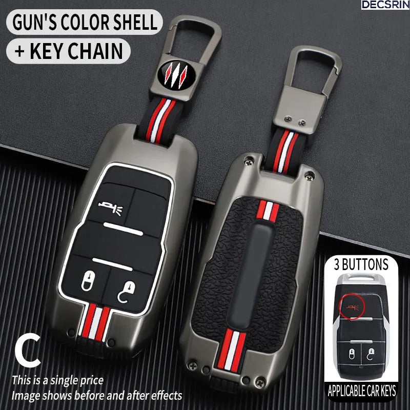3/4/5/6 Button Car Remote Key Case Cover Shell for Dodge RAM 1500 2500 3500 4500 5500 2019-2022 with Keychain