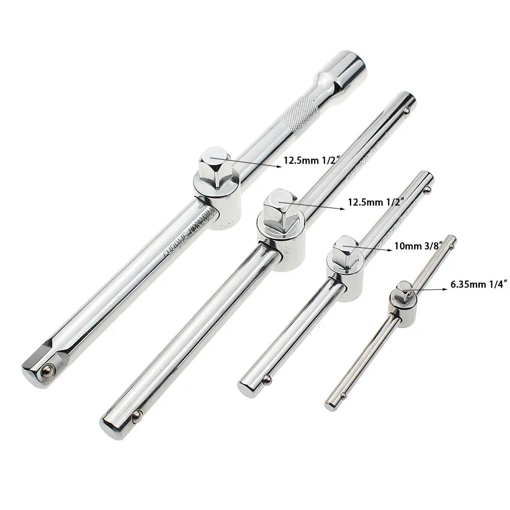 T-Handle Sliding Breaker Bar 115-250mm, 1/4", 3/8", 1/2" Drive