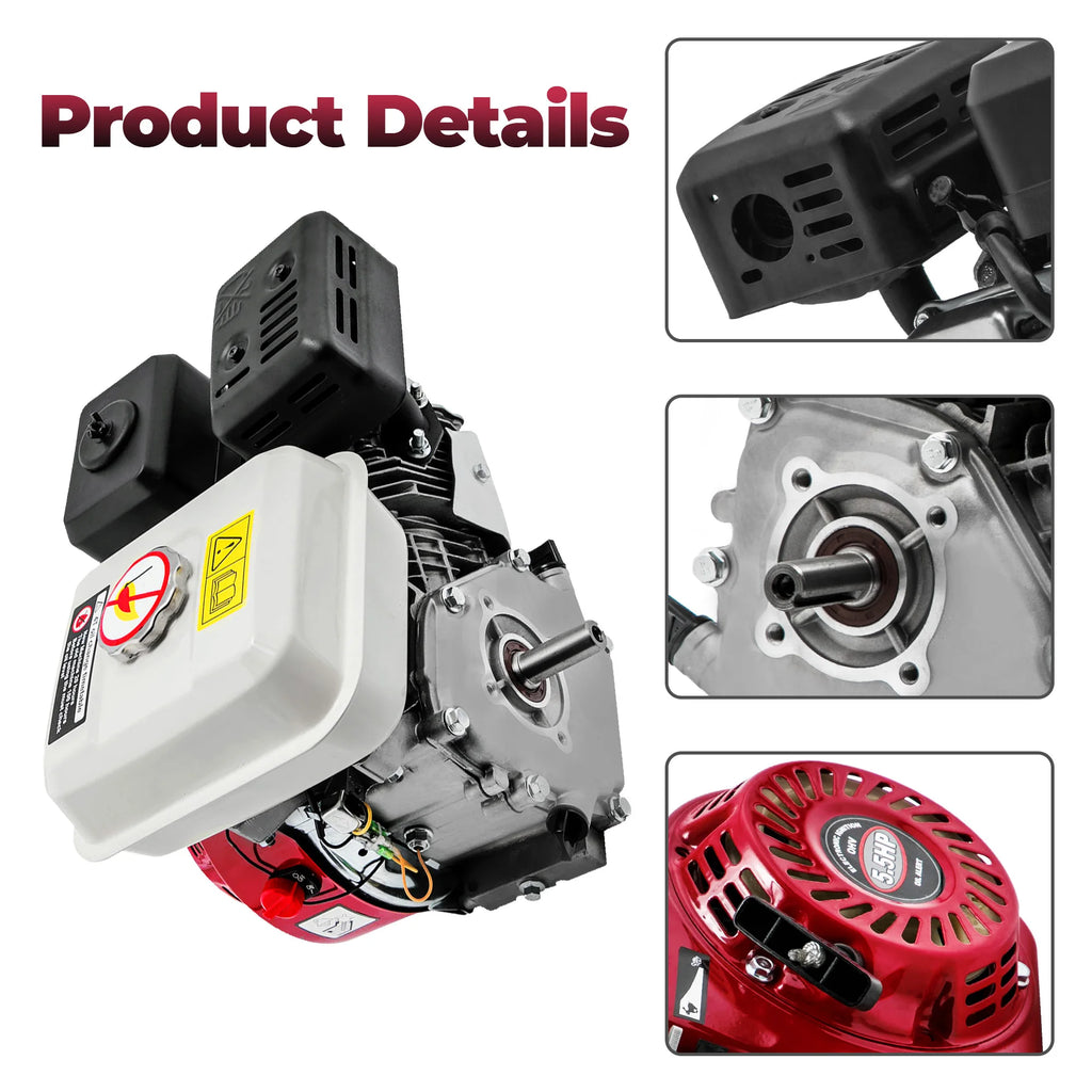 5.5HP 168cc 4-Stroke OHV Gas Engine with 20mm Shaft for Honda GX160