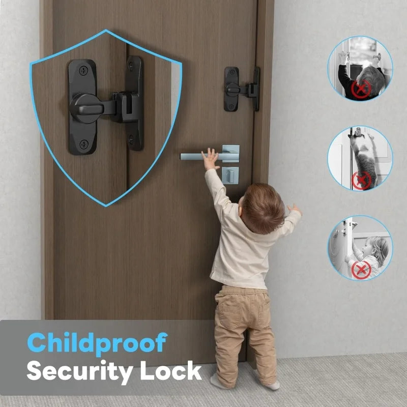 Zinc Alloy Sliding Door Latch – 90/180° Flip Lock, Gate Bolt