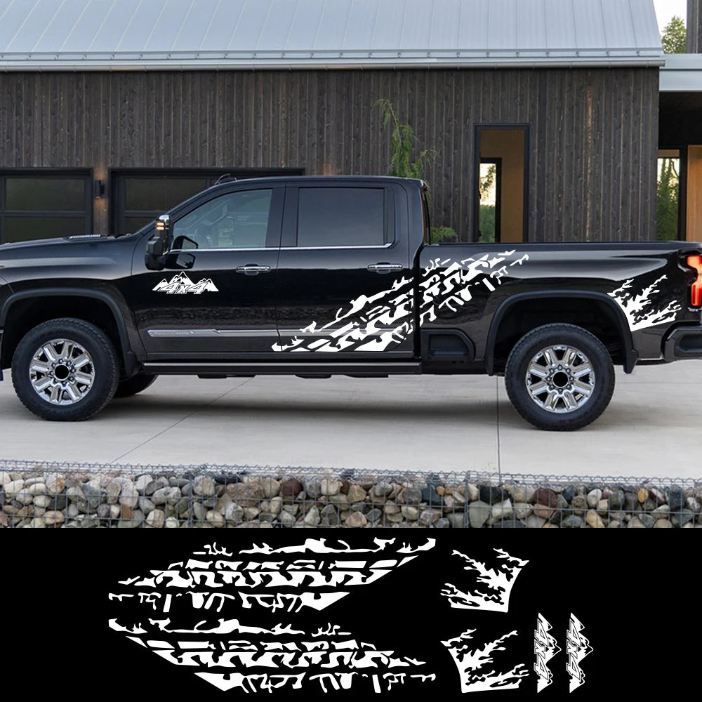 Mud Splash Side Door Graphic Stickers for Chevrolet Silverado
