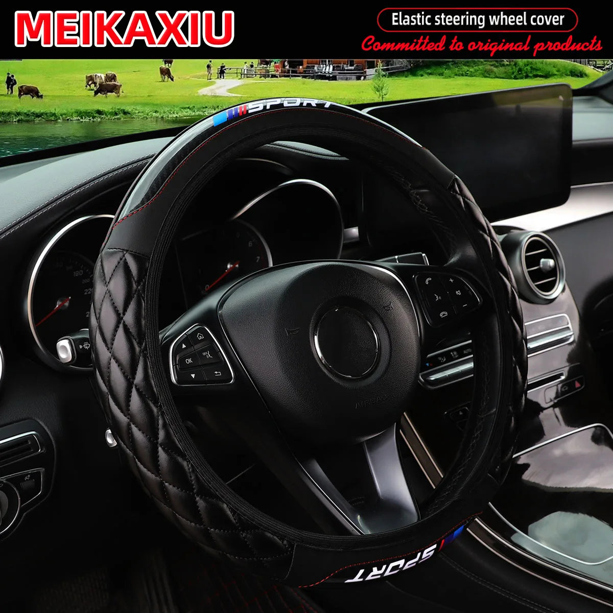 Universal Sport Steering Wheel Cover Without Inner Ring