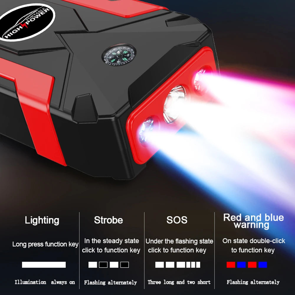 Jump Starter Power Bank 1000A Portable Car Battery Starter For 12V Car Emergency Booster Starter Starting Device