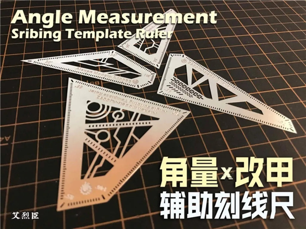 4-in-1 Angle Measuring Scribing Ruler for Gundam Model Building - image 9