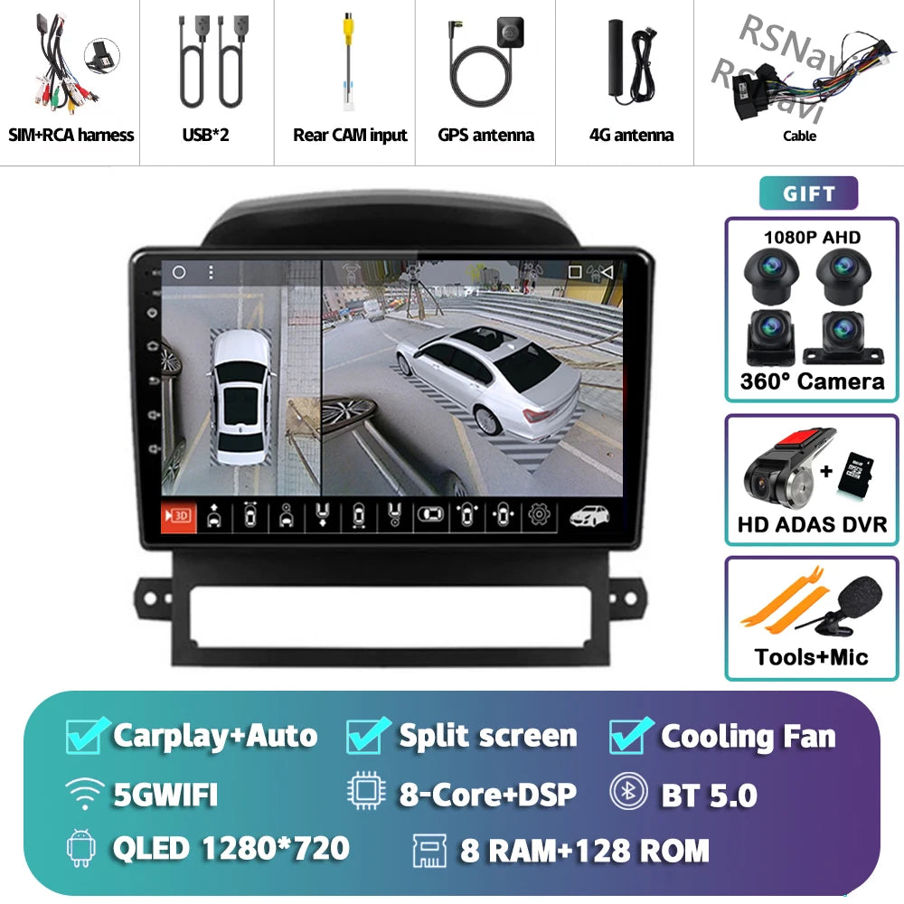 9 Inch Android CarPlay Radio for Chevrolet Captiva 2008-2012 - image 25