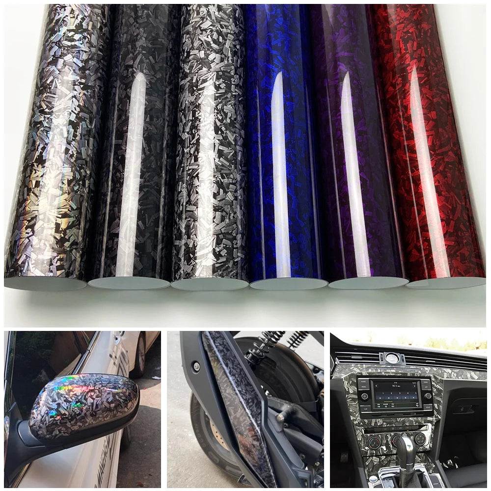 Forged Carbon Fiber Vinyl Wrap – Bubble-Free Car Decal Sticker
