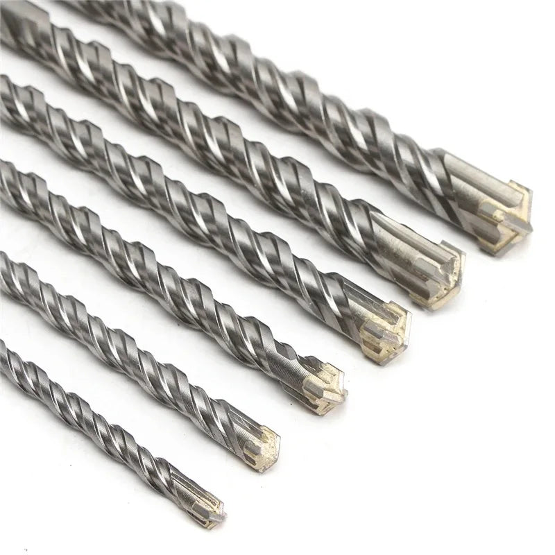 110/160/210/260mm Electric Hammer Drill Bits 5-25mm Cross Type Tungsten Steel Alloy SDS Plus For Masonry Concrete Rock Stone
