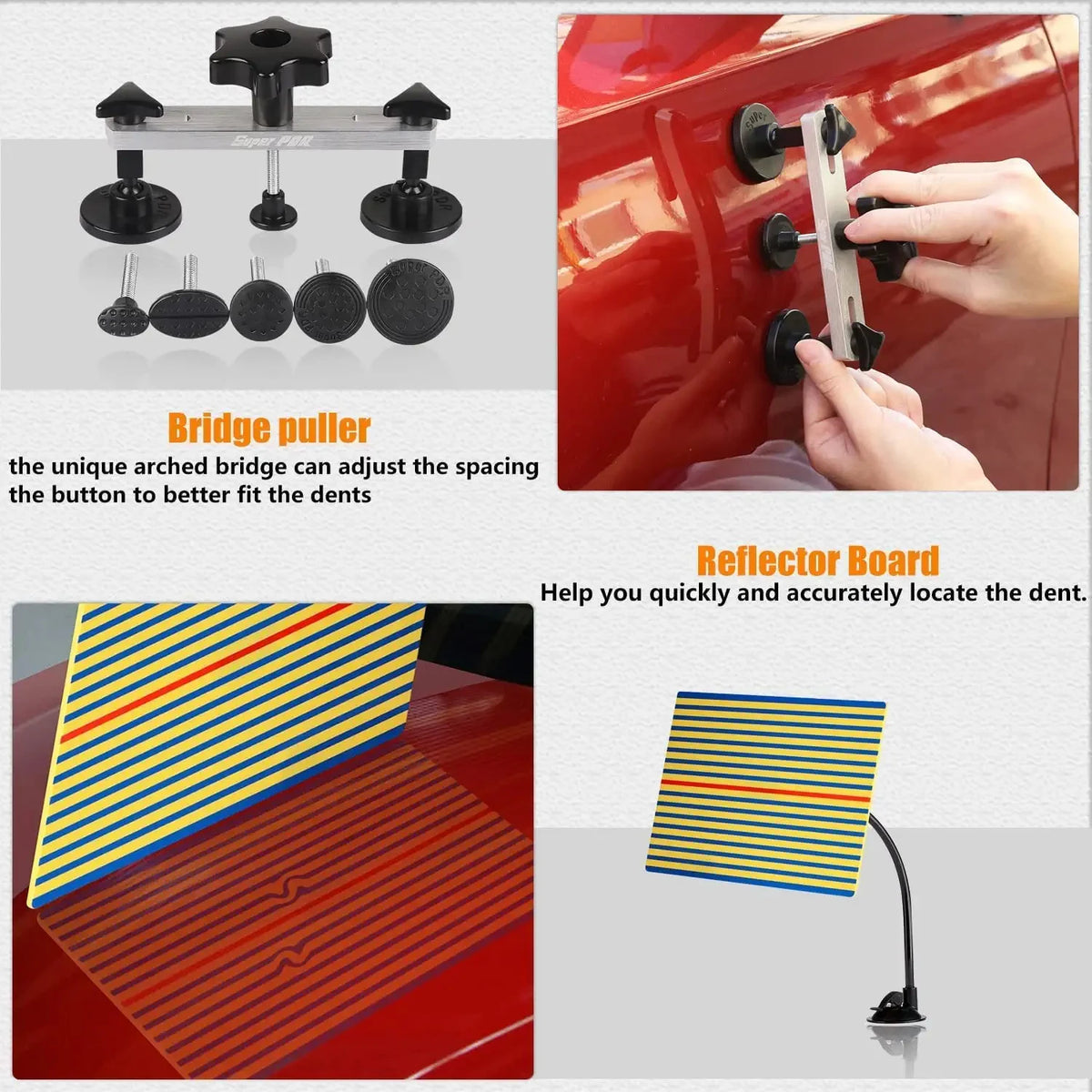 PDR Paintless Dent Repair Kit 78pc Car Dent Puller Tool Glue Gun - image 5