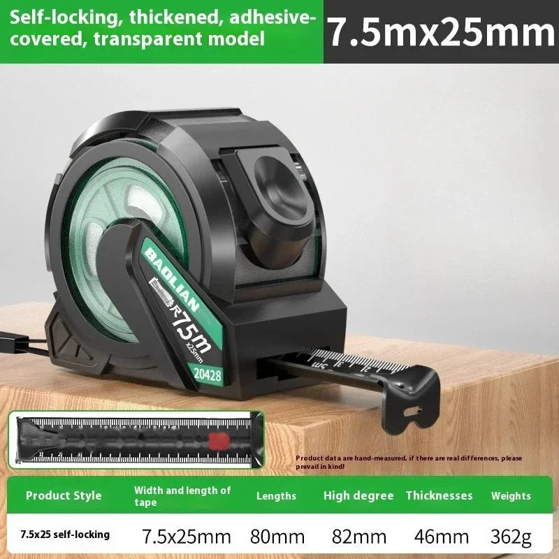 Self-Locking Steel Tape Measure – Hardened, Wear-Resistant