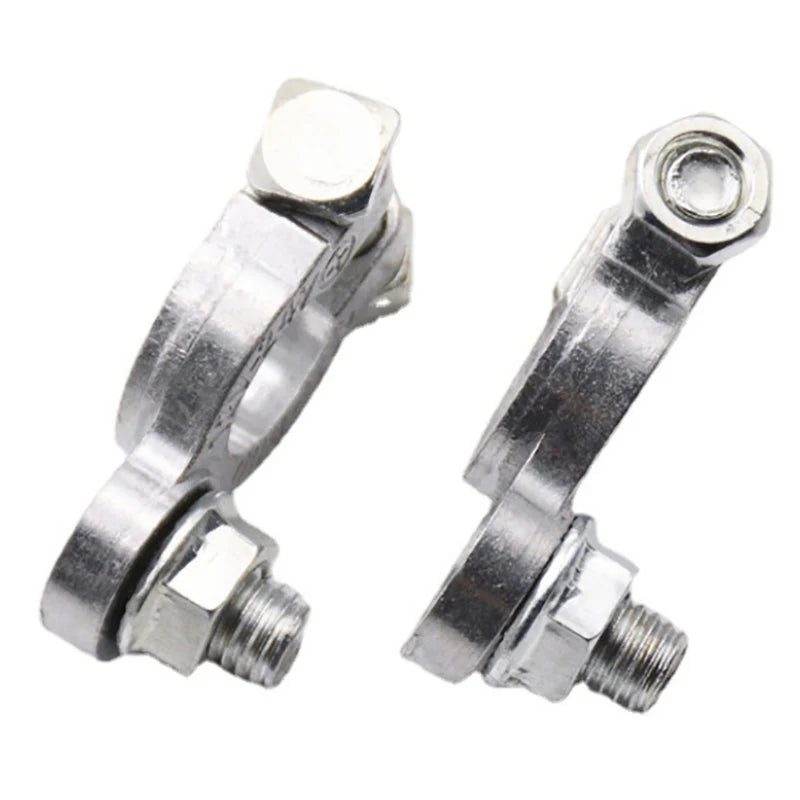1 Pair Battery Terminal Clamp Zinc Alloy Positive & Negative Pole Auto Car Screw Connector Car Battery Terminal Clamp