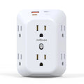 6-Outlet Surge Protector with 4 USB Ports (2A + 2C)