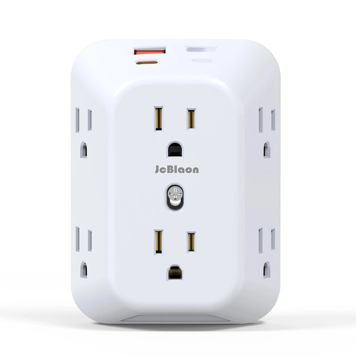 6-Outlet Surge Protector with 4 USB Ports (2A + 2C)