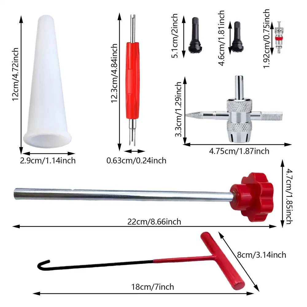 Tire Valve Stem Tool Kit | Car Motorcycle Valve Puller Installer - image 17
