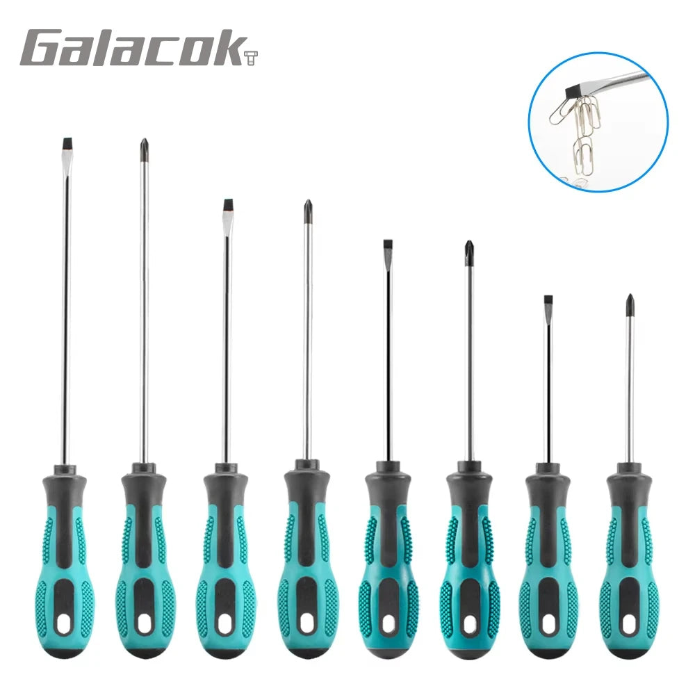 Multipurpose Handle Screwdrivers Set With Magnetic Insulated Security Repair Hand Tools Cross/Straight Type Mini Screw Driver