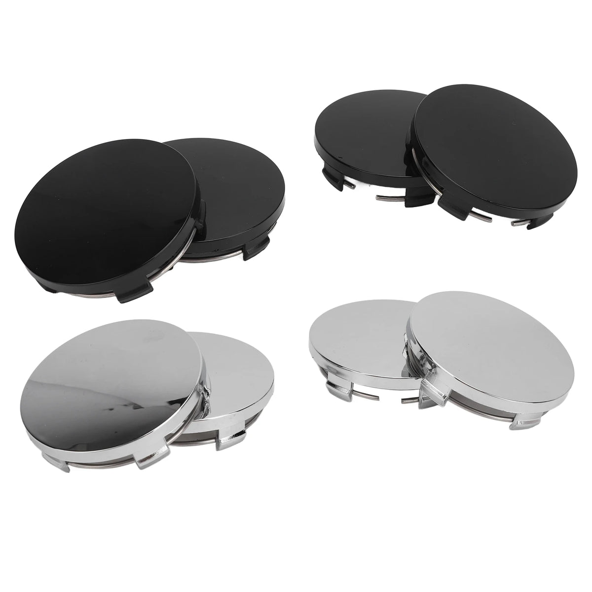 60mm Universal Wheel Center Caps with Iron Ring, 4-Pack - image 10