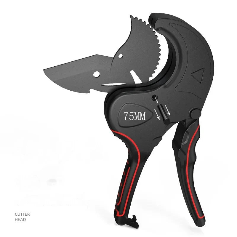 Pipe Cutter 32–75mm – Ratchet Scissors for PVC/PPR Pipes