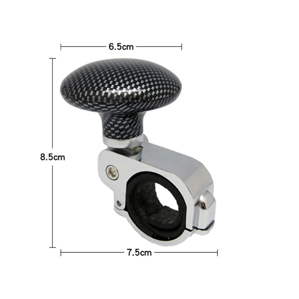 The New Durable Anti-slip Stylish Carbon Fiber Car Steering Wheel Auxiliary Control Knob Ball Booster Steering Wheels