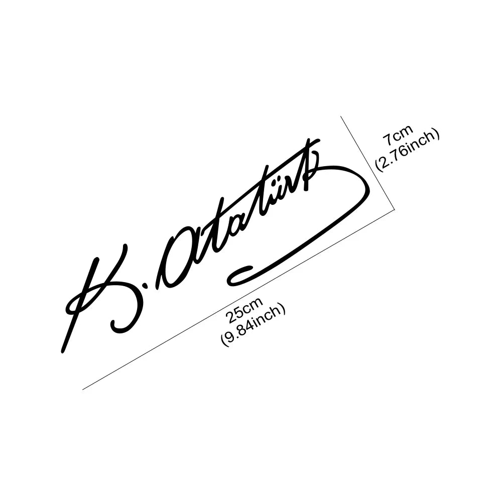 Signature Script Vinyl Car Sticker, Scratch-Resistant Decal - view 5