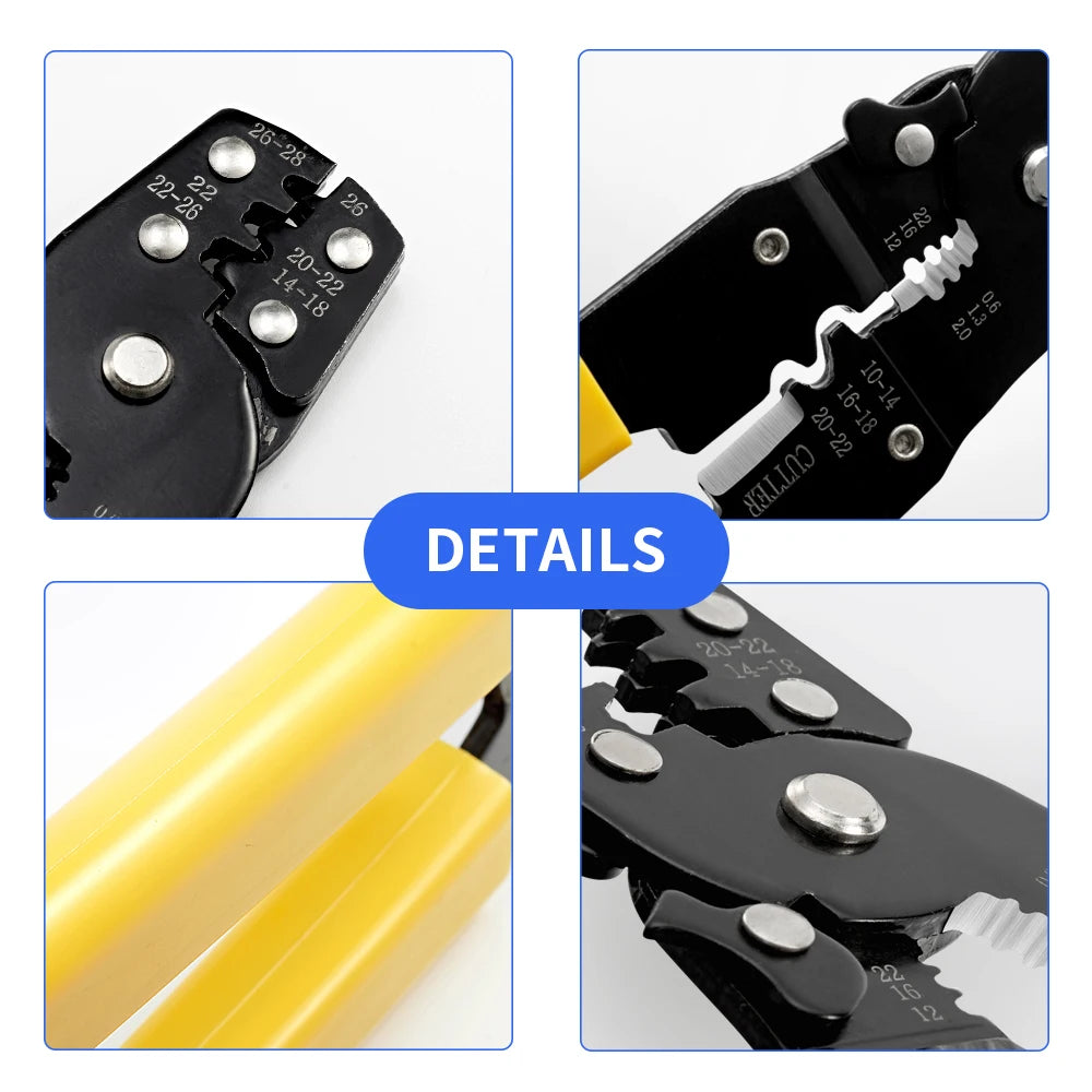 Wire Stripper Cutter Crimper 10-26AWG Crimping Tool Multifunctional Crimping Pliers Terminals Electrical Clamp Mini Tools