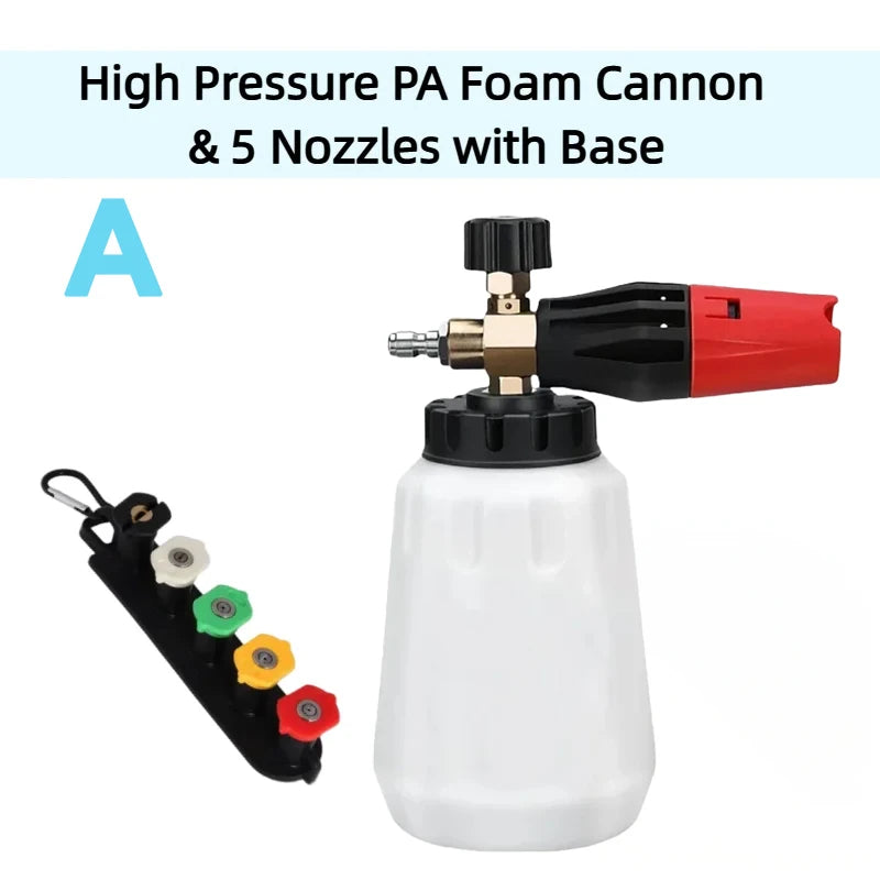 High pressure snow foam cannon, adjustable foam gun for pressure washers