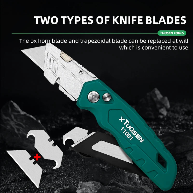 Aluminum Alloy Multifunctional Utility Knife Heavy Duty Box Cutter with Stainless Steel Blade for DIY ，Office