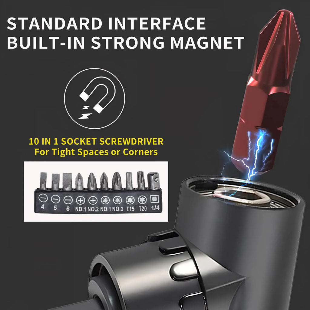 Anti Slip Bits Magnetic Screwdriver Bit Set S2 Alloy Steel Impact Resistance Bits-3/6/12Pcs Suitable for Electric Drills