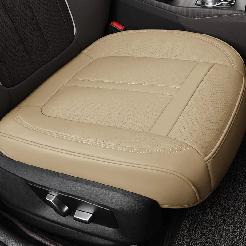 Synthetic Leather Front Car Seat Cushion with Non-Slip Back