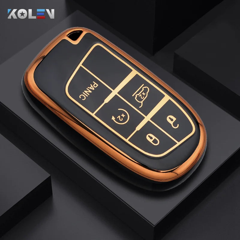 TPU Remote Key Case Cover for Jeep Dodge Ram Fiat Vehicles