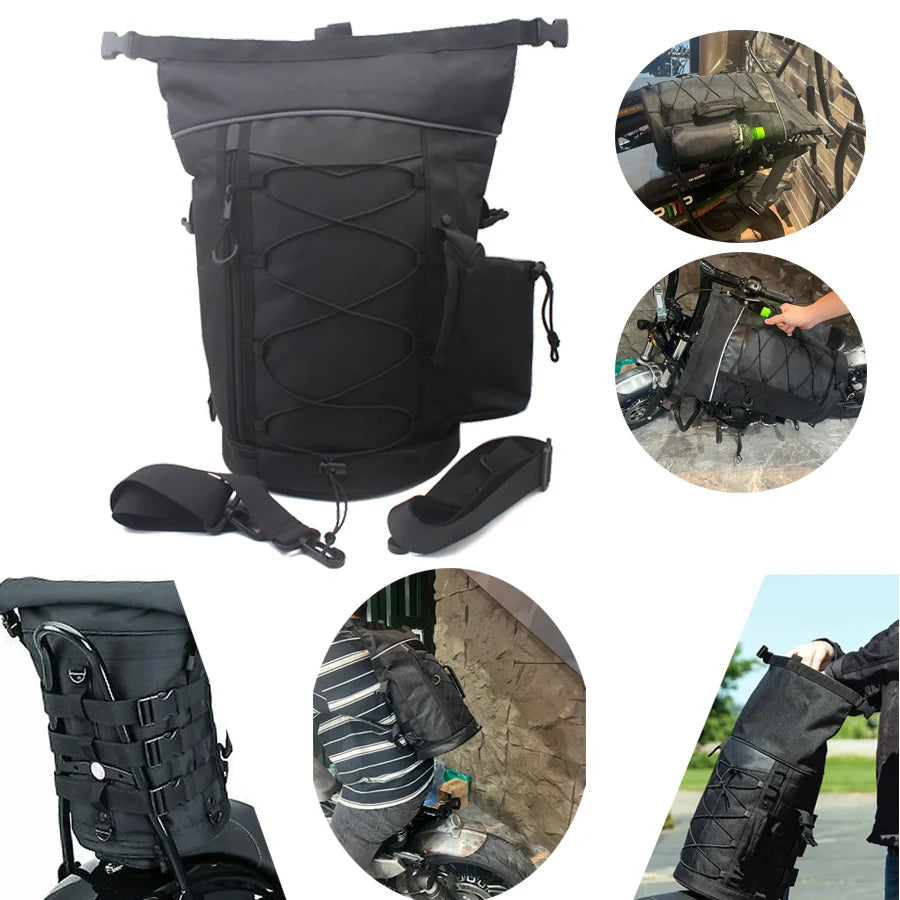 Expandable Sissy Bar Duffle Bag for Harley & Cruisers