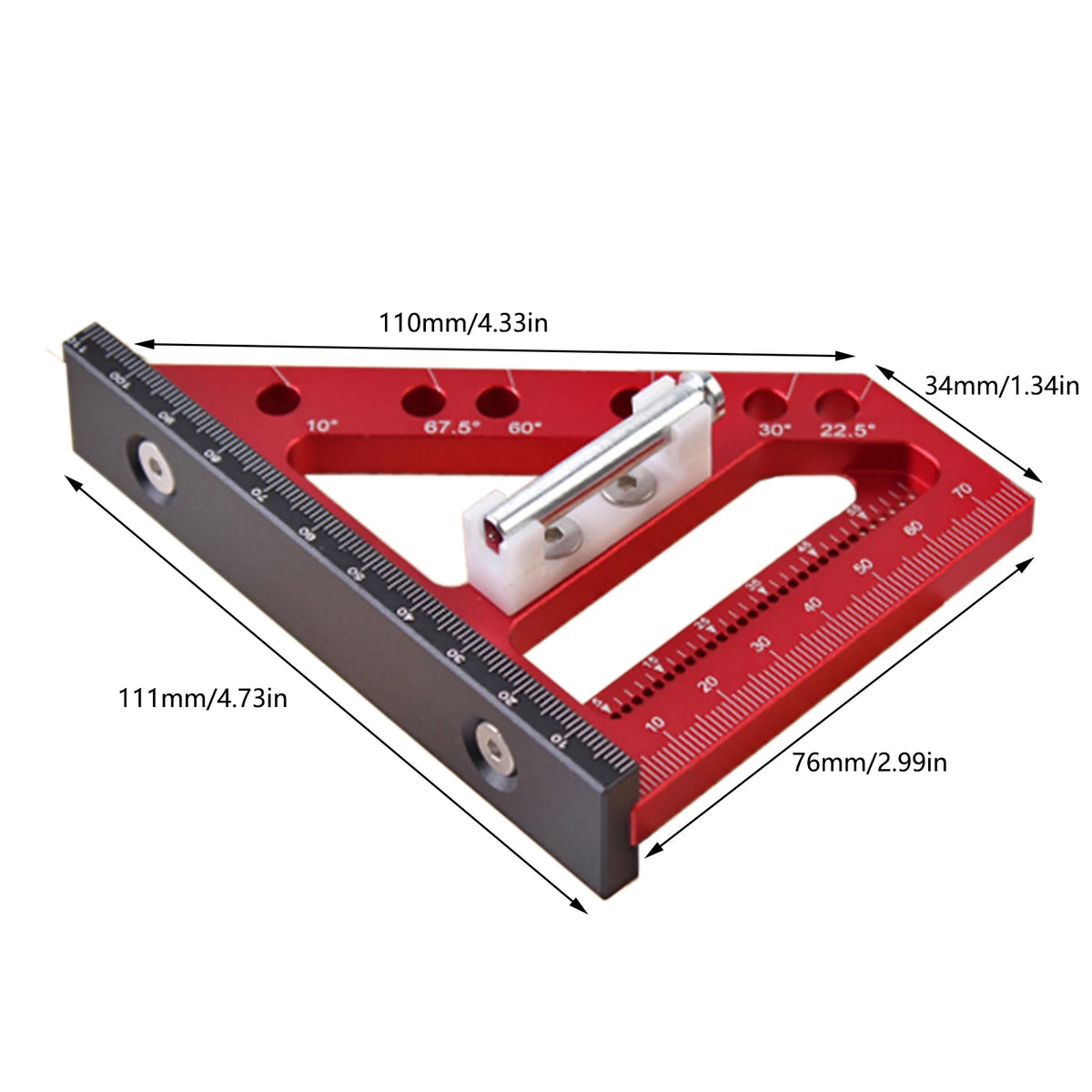 3D Multi-Angle Measuring Ruler - Precision Aluminum Tool - image 4