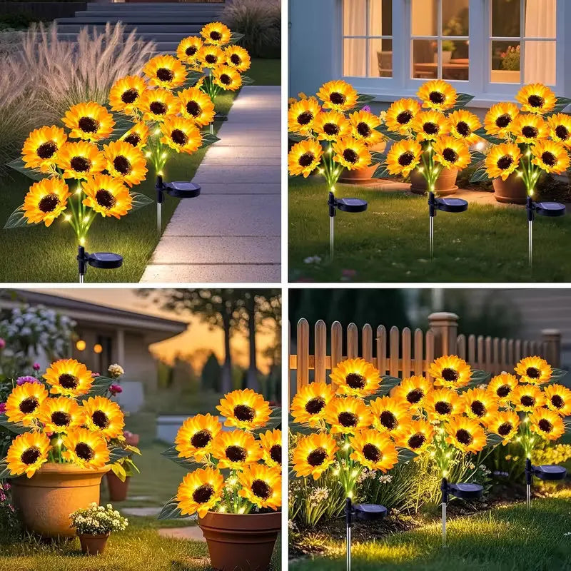 Solar Sunflower Garden Lights – Waterproof Lawn Decor