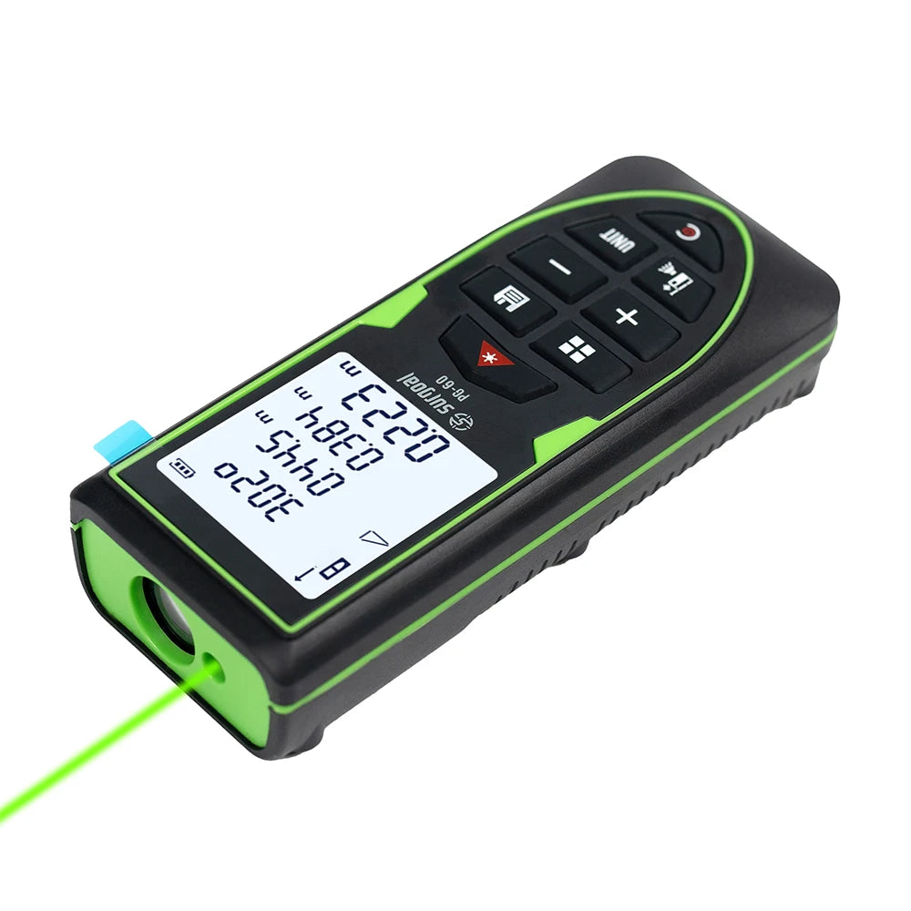 Green Laser Distance Meter 120m Rangefinder Rechargeable with Digital Level Measure Laser Tape