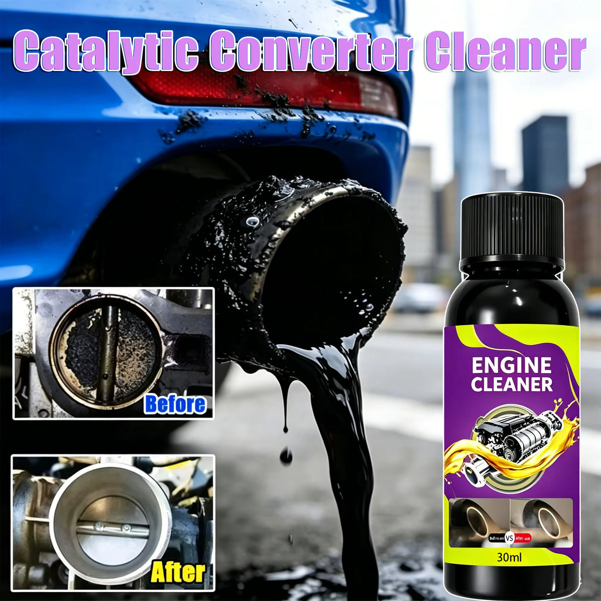 Catalytic Converter Cleaner and Carbon Deposit Remover Additive - view 2