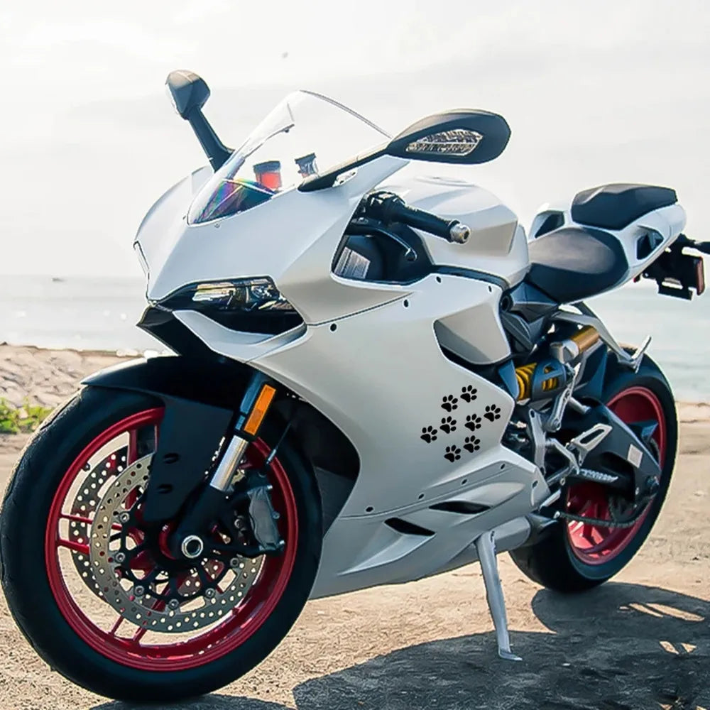 3D Carbon Fiber Cat Paw Print Car and Motorcycle Stickers - view 5
