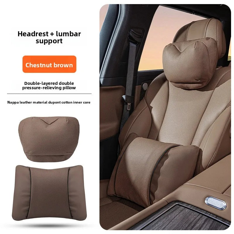 Perforated Artificial Leather Car Headrest or Backrest Cushion