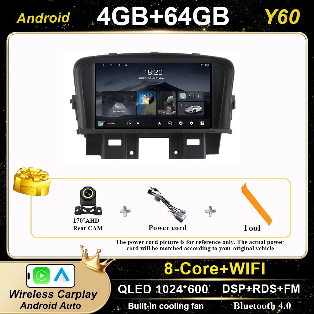 Chevrolet Cruze 2008-2014 Android Touchscreen CarPlay GPS Stereo - image 13